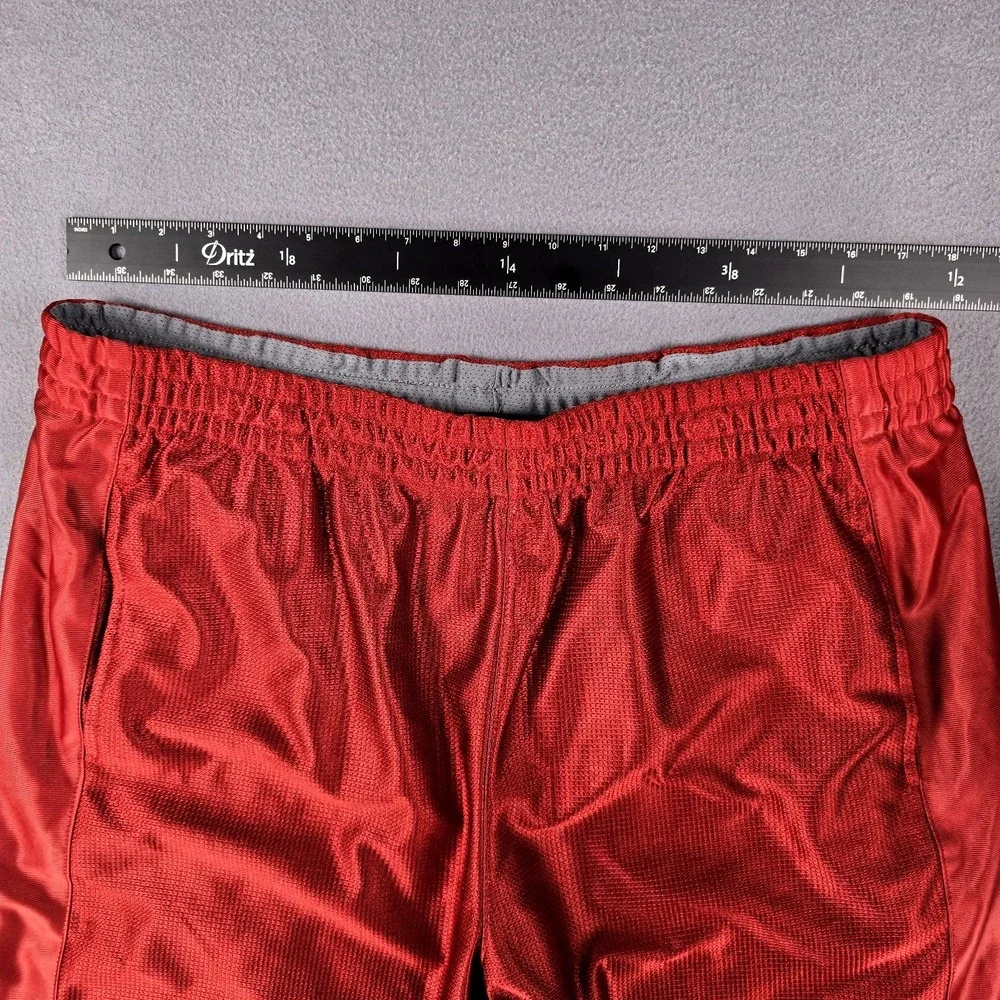 Starter Dazzle Shorts Red XL Basketball Silky Shiny‎ Shimmer Drizzle